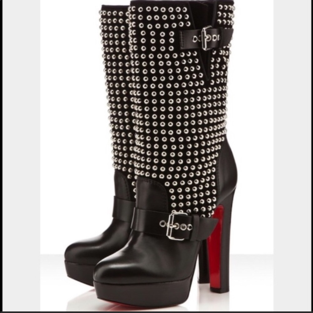 Christian Louboutin MARISA Black Leather Boots